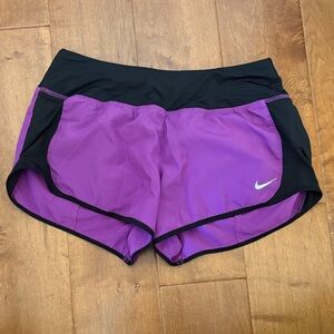 Nike Women's Athletic Shorts in Purple and Black
